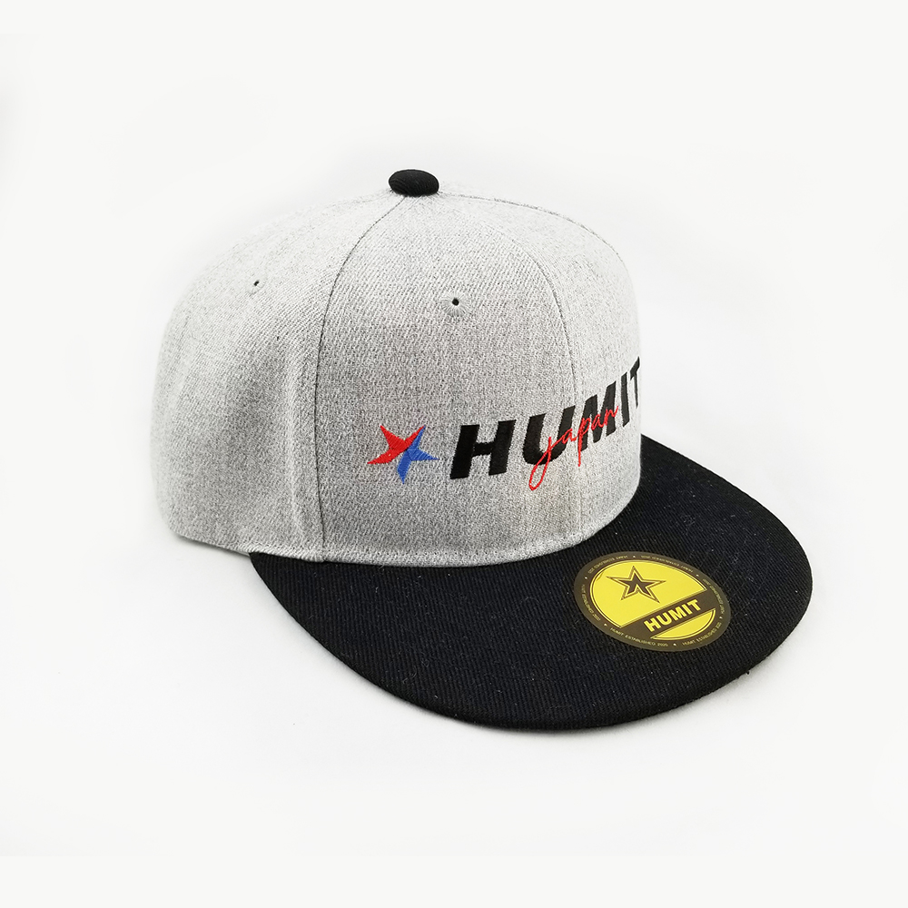 HUMIT ロゴ 刺繍ベースボールキャップ　グレー×ブラック