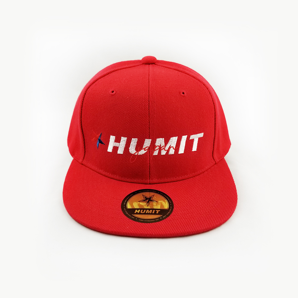 HUMIT ロゴ 刺繍ベースボールキャップ レッド